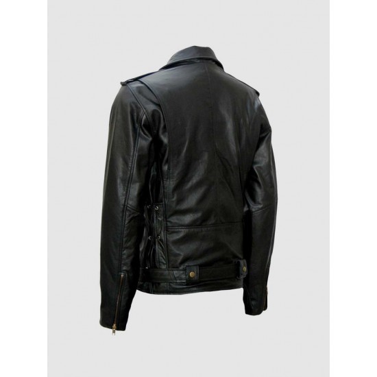 Black Motorcycle Leather Jacket