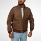 Bomber Flight Brown Real Leather Jacket