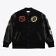 Boston Bruins Black Out Team Logo Varsity Jacket