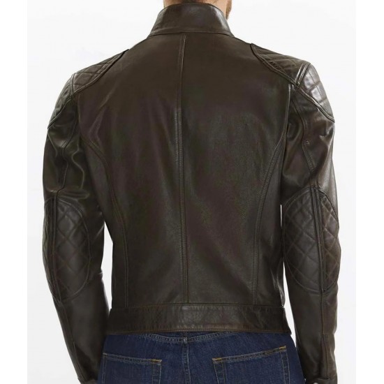 Brooklands Biker Diamond Quilted Leather Jacket