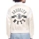 Brooklyn Nets Printed Logo Varsity Satin Jacket