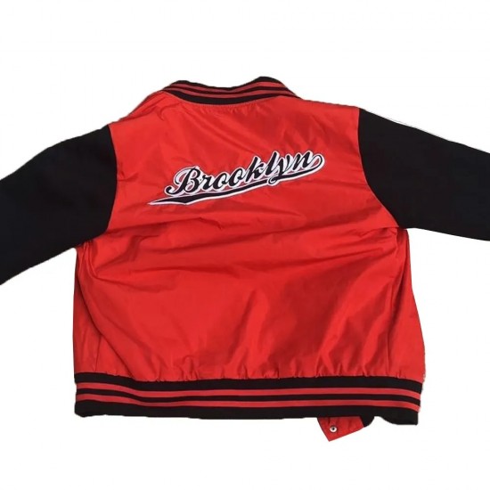 Brooklyn NY Calling Your Street Soul Red Varsity Jacket