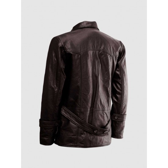 Brown Reefer Leather Jacket