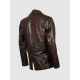 Brown Vintage Leather Coat