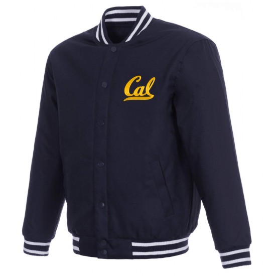 Cal Bears Navy Wool Full-Snap Varsity Jacket