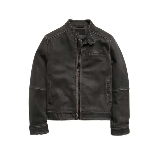 Calvo Full-Zip Leather Jacket