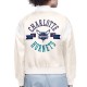 Charlotte Hornets Printed Logo Varsity Satin Jacket