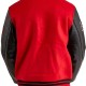 Chicago Bulls Red Wool And Black Leather Varsity Jacket