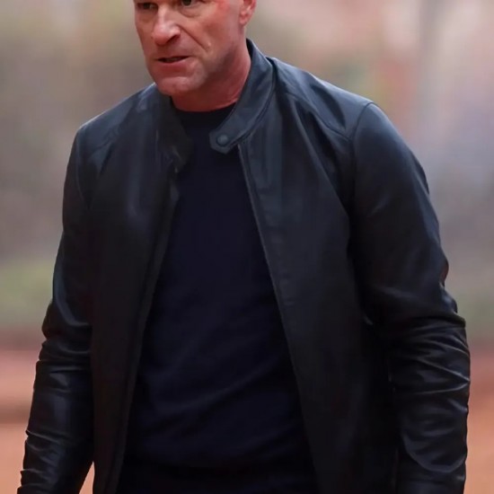 Chief Of Station Aaron Eckhart Black Leather Jacket