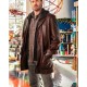 Chris Evans Red One Brown Real Leather Jacket