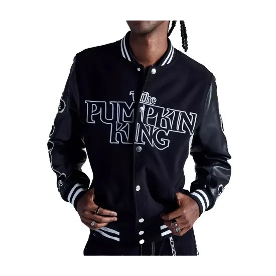 Christmas Jack Pumpkin King Varsity Jacket