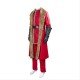 Mens Christmas Movie Santa Claus Cosplay Costume Outfit Red Leather Coat