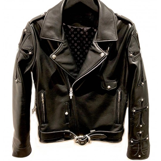 Chrome Hearts Biker Leather Jacket