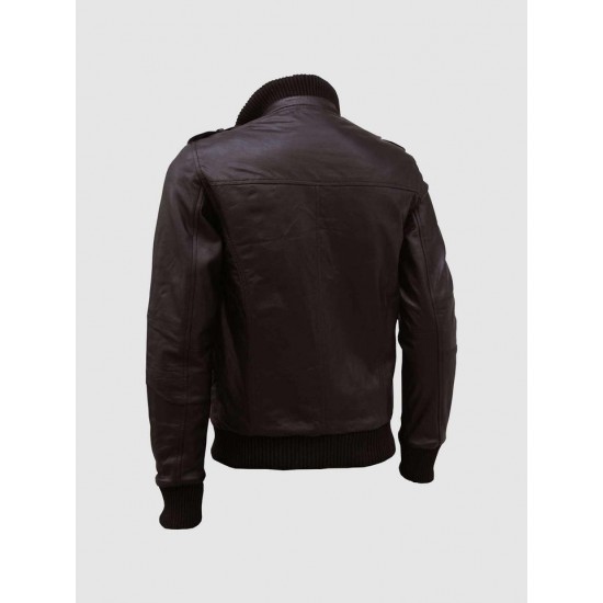 Classic Bomber Leather Jacket