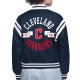 Cleveland Guardians Printed Logo Varsity Satin Jacket