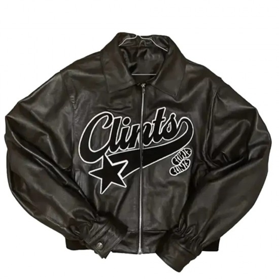 Clints Black Leather Jacket