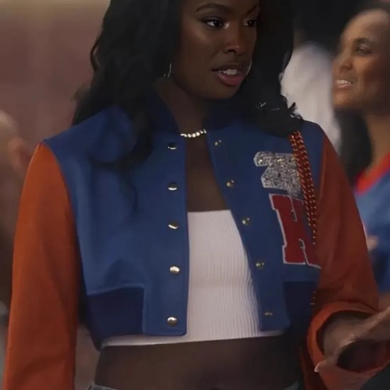 Coco Jones Bel Air S03 Crop Varsity Jacket