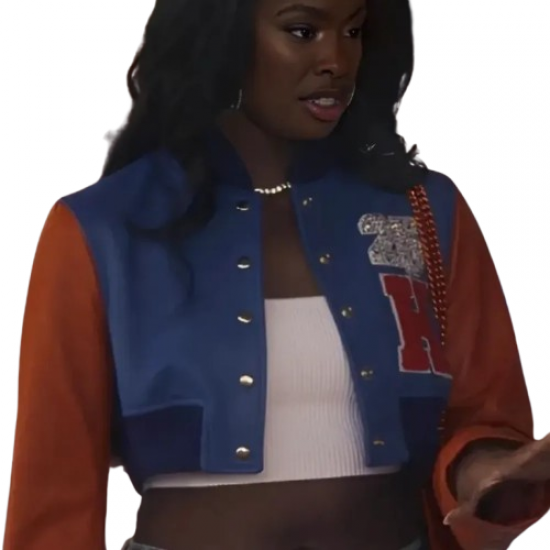 Coco Jones Bel Air S03 Crop Varsity Jacket