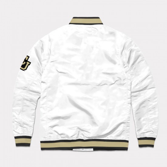 Colorado Buffaloes White Varsity Satin Jacket