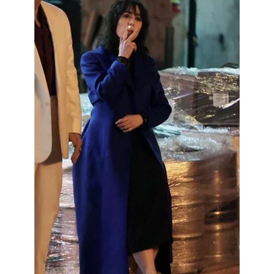 Cristin Milioti The Penguin Blue Trench Coat