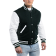 Dartmouth Green Wool Body & Bright White Sleeves Letterman Jacket