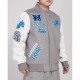 Detroit Lions Animal Patches Gray Varsity Jacket