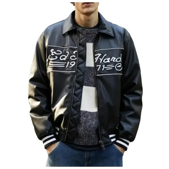 Ed Hardy Real Leather Jacket