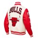 Eggshell Red Chicago Bulls Retro Classic Men's Rib Wool Varsity Jacket