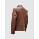 Elegant Brown Fashion Leather Jacket for Men