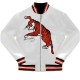 Elvis Tiger White Satin Varsity Jacket