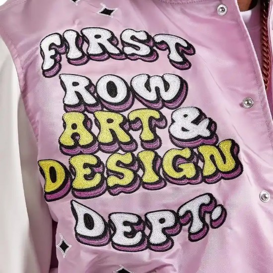 First Row Art & Design Dept Lavender Varsity Jacket