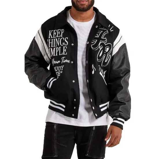 First Row Keep Things Simple Varsity Jacket