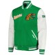 Florida A&M Rattlers Script Green and White Varsity Jacket