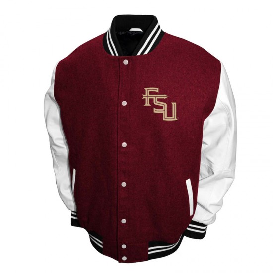 Florida State Seminoles Graduate Garnet and White Varsity Jacket