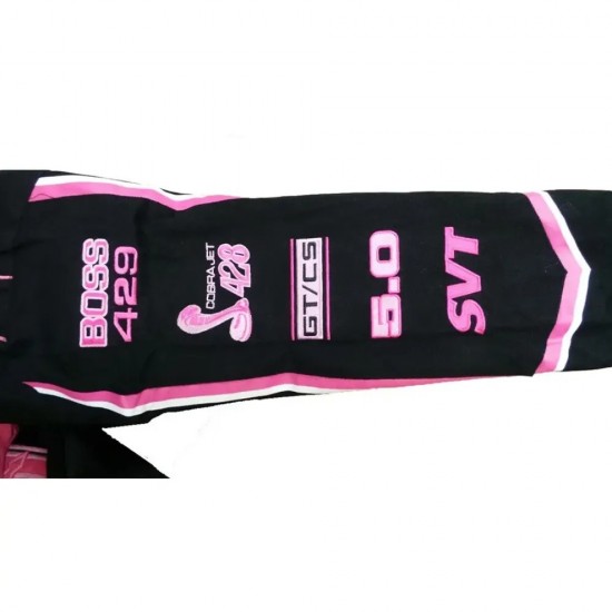 Ford Mustang Racing Black And Pink Jacket