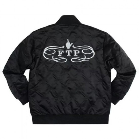 FTP Diamond Quilted Black Bomber Jacket