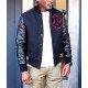 Golden Bear Black Varsity Jacket