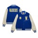 Golden State Warriors Classics Royal and Off White Varsity Jacket