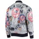 Gray New York Yankees Allover Print Satin Full-Snap Varsity Jacket – Pro Standard Edition