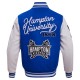 Hampton Pirates HBCU Royal and White Varsity Jacket