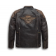 Harley Davidson Triple Vent System Brown Leather Jacket