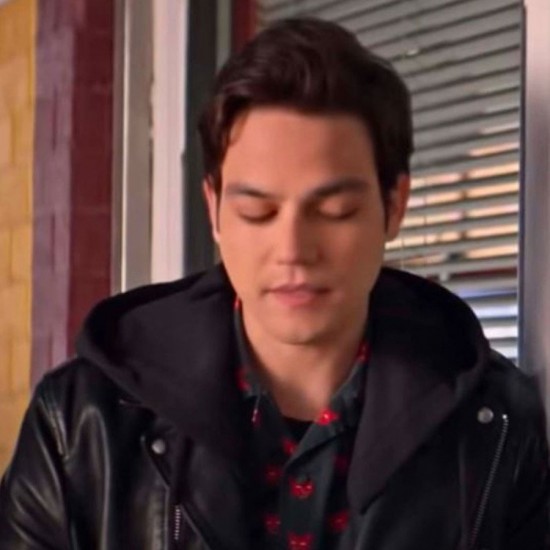 Heavy Daniel Zovatto Biker Leather Jacket with Hood