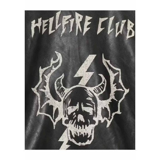 Hellfire Club Biker Black Leather Jacket