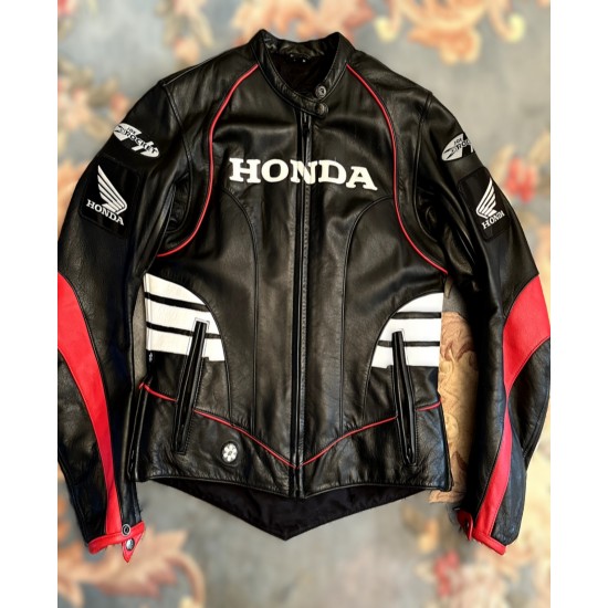 Honda CBR Women Motorcycle Black Leather Jacket