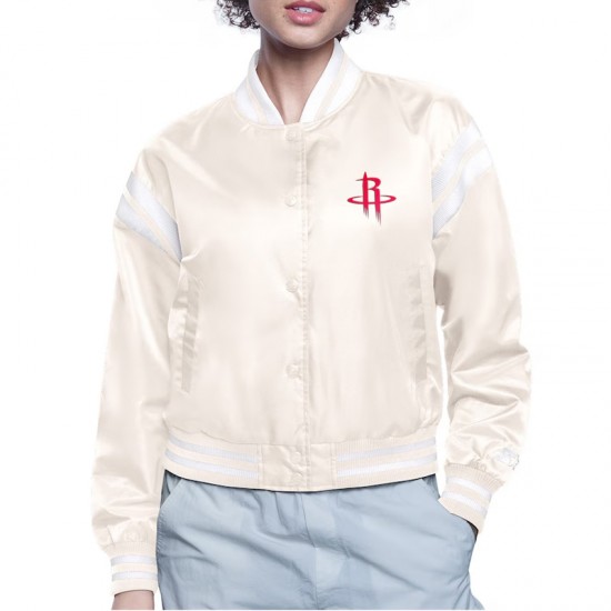 Houston Rockets Printed Logo Varsity Satin Jacket