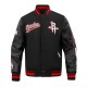 Houston Rockets Script Tail Classic Rib Varsity Jacket