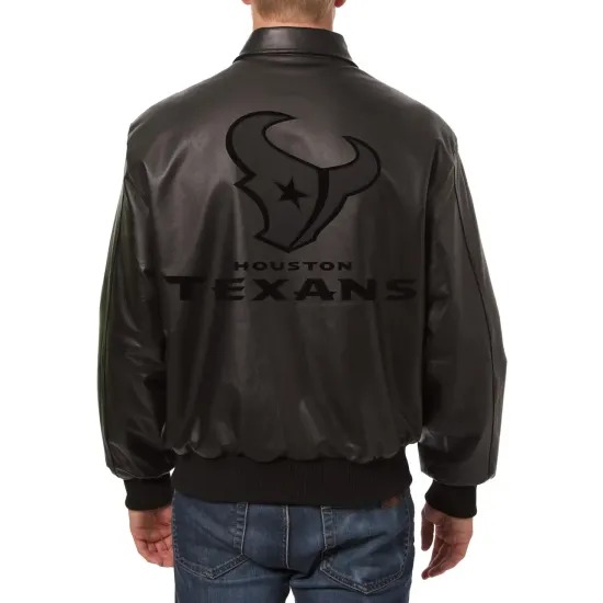 Houston Texans Black Leather Jacket