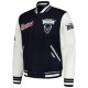 Howard Bison Script Navy and White Varsity Jacket