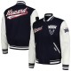 Howard Bison Script Navy and White Varsity Jacket