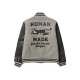 Human Made Miles Sanders Gray and Black Varsity Jacket